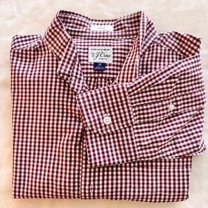 J. Crew Men's Red Gingham Shirt